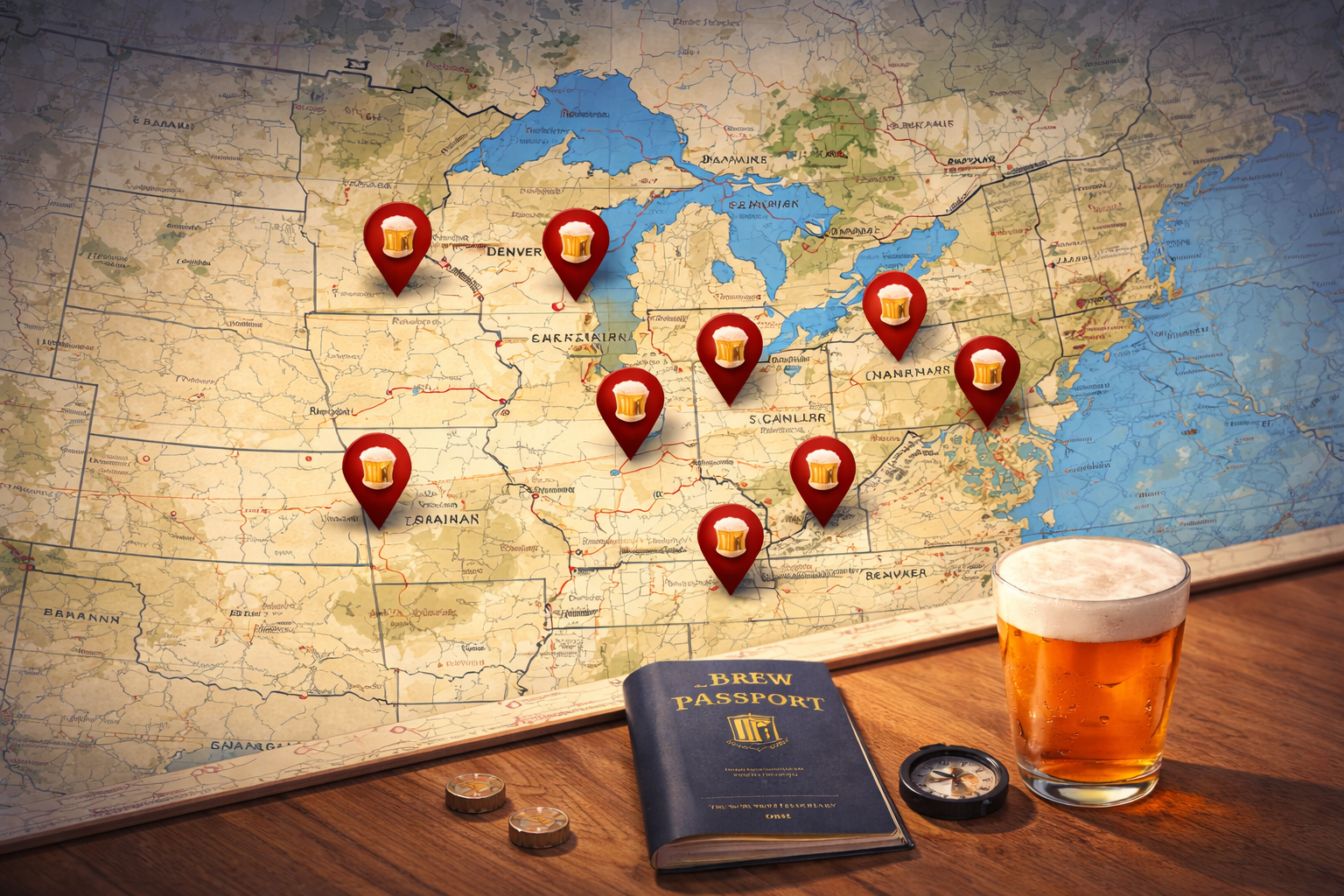 Map of participating breweries